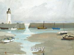 Tableau ancien HST, Bretagne, Morbihan, Quiberon, Marcel-Georges Hue (1907-1996)