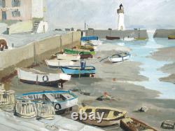 Tableau ancien HST, Bretagne, Morbihan, Quiberon, Marcel-Georges Hue (1907-1996)