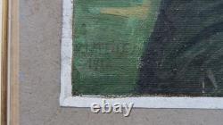 Tableau ancien Henri Laffite peintre palette portrait 1912 paysage