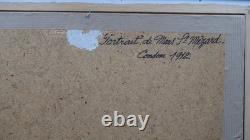 Tableau ancien Henri Laffite peintre palette portrait 1912 paysage