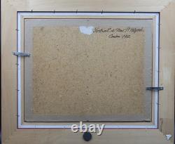 Tableau ancien Henri Laffite peintre palette portrait 1912 paysage