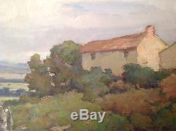 Tableau ancien Henri PERROT (1896 1976) Huile impressionniste Provence animée
