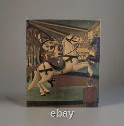 Tableau ancien Hsp scène de genre Carrousel manège Art Naif Serge Fiorio Suisse