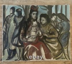 Tableau ancien Huile Sur Toile Charles Blanc 1896-1966