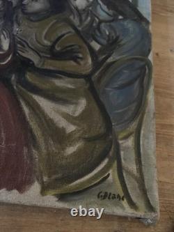 Tableau ancien Huile Sur Toile Charles Blanc 1896-1966