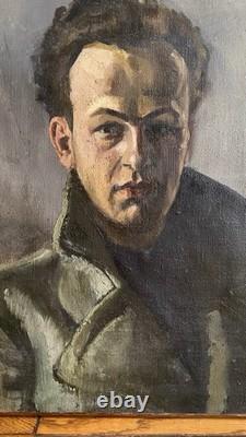 Tableau ancien. Huile Sur Toile Milieu XXème. Portrait D'un Jeune Homme