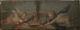 Tableau ancien Huile Toile Portrait Putti Angelot Anges Religieux XVIIIe Shabby