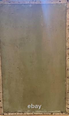 Tableau ancien Huile sur Toile Moulin de Reims 1942 signé Bern Art français WW2