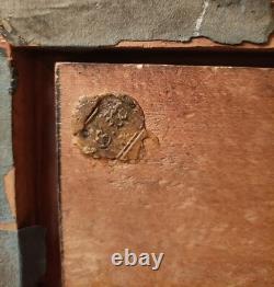 Tableau ancien Huile sur bois fragment Suzanne et les vieillards 17ème