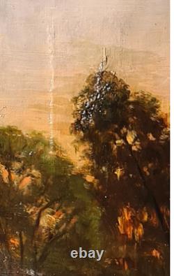Tableau ancien Huile sur carton