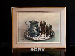Tableau ancien Huile sur panneau Nature Morte ecole française VAN DER VOORT
