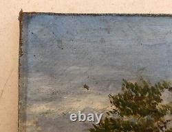 Tableau ancien, Huile sur toile située à Madagascar et datée 1895 sur le châssis