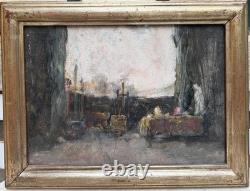 Tableau ancien Jules Brouwers (1869-1955) Atelier de l'artiste Interieur