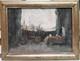 Tableau ancien Jules Brouwers (1869-1955) Atelier de l'artiste Interieur