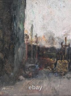 Tableau ancien Jules Brouwers (1869-1955) Atelier de l'artiste Interieur