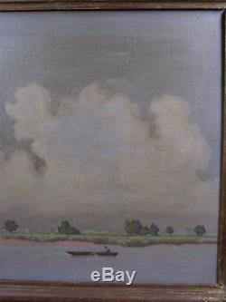 Tableau ancien, Louis CYLKOW (1877-1934), bord de Loire