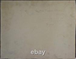 Tableau ancien, Louist Fortuney 1875-1951. Une rue à Roucas-Blanc, Marseille