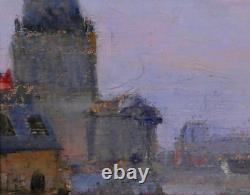 Tableau ancien Lucienne Capdevielle Paris paysage Panthéon Art Déco monument