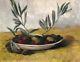 Tableau ancien Nature Morte aux olives signé Jean MAYODON (1893-1967) XXème