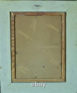 Tableau ancien Nature Morte bouquet oeillets fleurs Vera de Landchevsky encadré