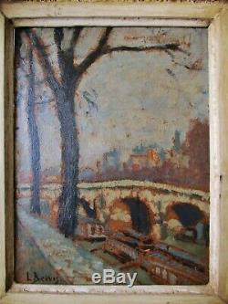 Tableau ancien Pont Neuf Paris école Belge Louis DEWIS 1872-1946 Impressionnisme