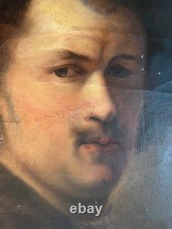 Tableau ancien Portrait de Rembrandt pour restauration