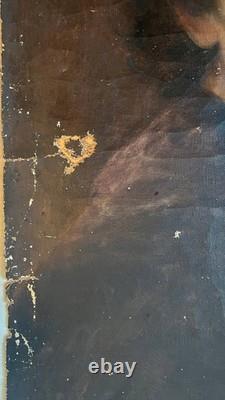 Tableau ancien Portrait de Rembrandt pour restauration