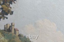 Tableau ancien Raoul ETEVE 1902-1967 Médaille Or Paysage Rivière Dordogne Vienne