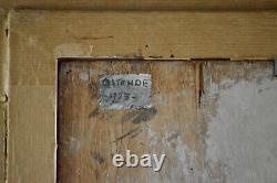 Tableau ancien, René Clarot 1882-1972. École Belge. L'éclaircie à Ostende