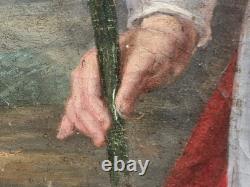 Tableau ancien Sainte Catherine d'AlexandriePeinture huile sur toile