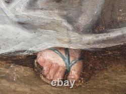 Tableau ancien Sainte Catherine d'AlexandriePeinture huile sur toile