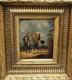 Tableau ancien. Sc&egrave;ne de genre. Peinture huile sur toile Reposant sur carton