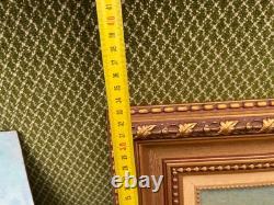 Tableau ancien Vue de Venise Huile sur panneau encadré signée LEROUX