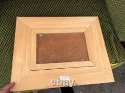 Tableau ancien Vue de Venise Huile sur panneau encadré signée LEROUX