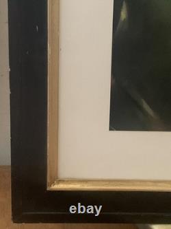 Tableau ancien XIX pastel portrait mousquetaire Fernand Paillet cadre Napoléon