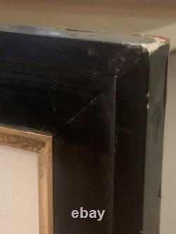 Tableau ancien XIX portrait mousquetaire Fernand Paillet cadre Napoléon III