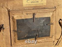 Tableau ancien XIXe Huile sur panneau Cadre victorien Biggs & Sons London