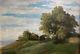 Tableau ancien XIXeme Paysage de la Haute Marne par J Petillon 3524 cm hc