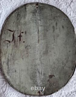 Tableau ancien XVII XVIII Huile Zinc résurrection du Christ monogramme J. F