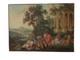 Tableau ancien XVII &egrave;me paysage aux ruines veduta ideata capriccio ruines