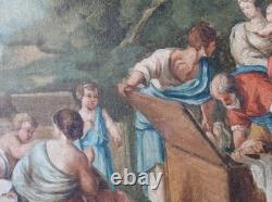 Tableau ancien XVII ème paysage aux ruines veduta ideata capriccio ruines