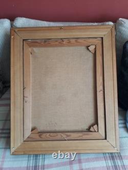 Tableau ancien à l'huile sur toile représentant un bouquet de roses