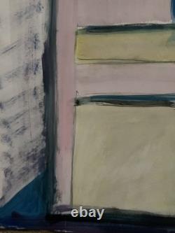 Tableau ancien aquarelle nature morte porte intérieur perspectives à attribuer