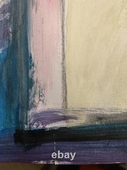 Tableau ancien aquarelle nature morte porte intérieur perspectives à attribuer