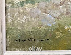 Tableau ancien breton marine mer Bretagne paysage signé peinture XIX huile toile