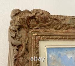 Tableau ancien breton marine mer Bretagne paysage signé peinture XIX huile toile