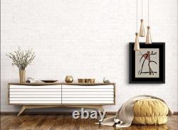 Tableau ancien composition mixte abstraite pastel à attribuer