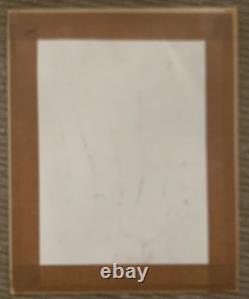 Tableau ancien composition mixte abstraite pastel à attribuer