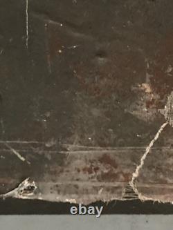 Tableau ancien composition mixte sculpture peinture portrait cavalière cheval