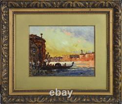 Tableau ancien, début XX? Siècle. Vue de Venise